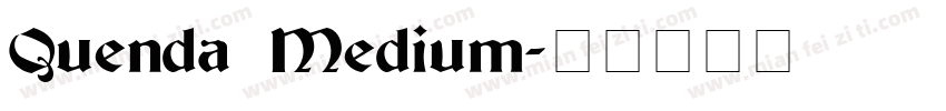 Quenda Medium字体转换